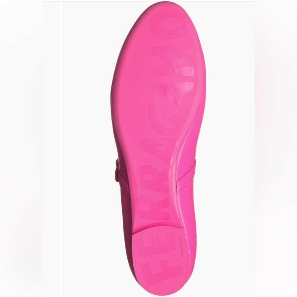 Ferragamo Lizz Leather Ballet Flat hot pink - Picture 4 of 8